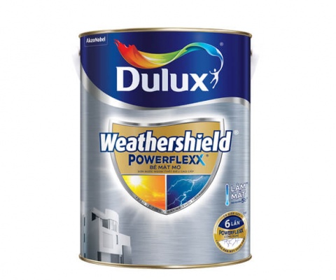 Sơn ngoại thất Dulux Weathershield Powerlexx  mờ - 5Lít