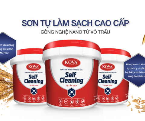 Sơn ngoại thất Kova Seft Cleaning bóng - 5 Lít
